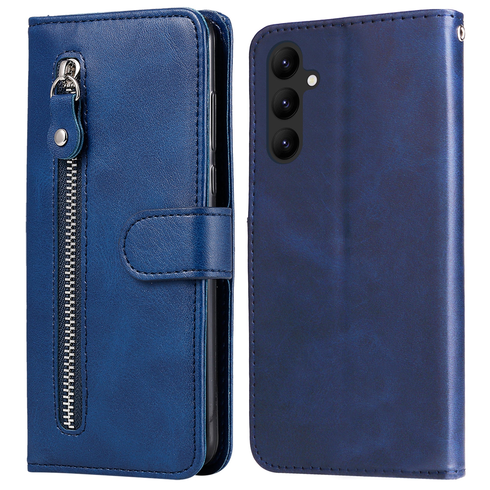 Til Samsung Galaxy A24 4G Lynlåslomme Telefonstativ Case Calf Texture Læderpung Telefoncover Til Samsung Galaxy A24 4G Lynlåslomme Telefonstativ Case Calf Texture Læderpung Telefoncover